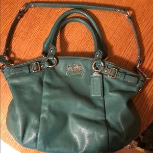 Coach Madison teal satchel